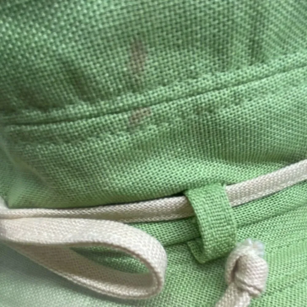 The Scala Collection Sun Hat Women's Green Cream Canvas Comfort Fitted One Size